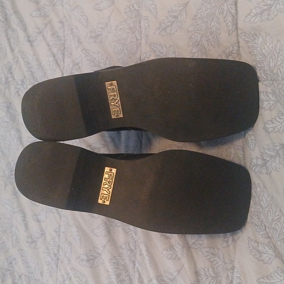 Frye Black/Dark Brown Leather Dressy/Heeled Boots Size 8M - Picture 10 of 15